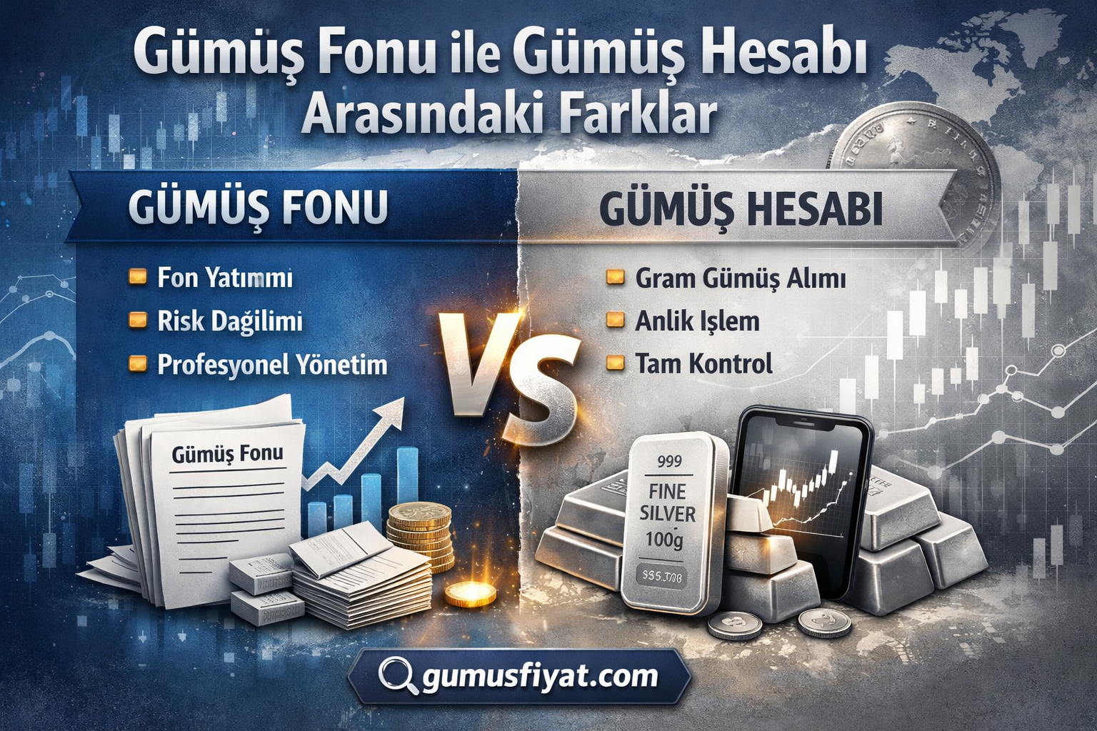 Gümüş Fonu ile Gümüş Hesabı Arasındaki Fark: Hangisi Daha Mantıklı?